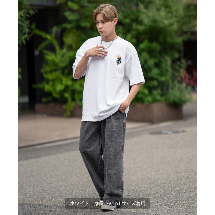 半袖Tシャツ メンズ SIDEWAY STANCE サイドウェイスタンス オリジナル 厚盛刺しゅう クラウンロゴ カットソー アメカジ スケーター ストリート 古着MIX 韓国 | improves | 07
