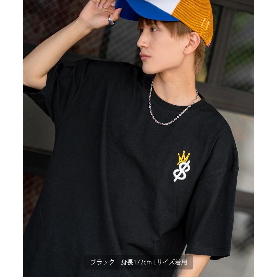 半袖Tシャツ メンズ SIDEWAY STANCE サイドウェイスタンス オリジナル 厚盛刺しゅう クラウンロゴ カットソー アメカジ スケーター ストリート 古着MIX 韓国 | improves | 11