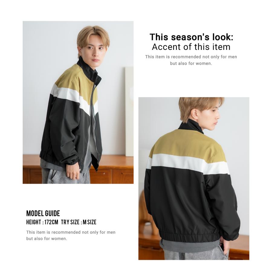 スタンドジャケット メンズ SIDEWAY STANCE サイドウェイスタンス 裏トリコット ジップアップ ブルゾン アメカジ スケーター ストリート 古着MIX 韓国 | improves | 15