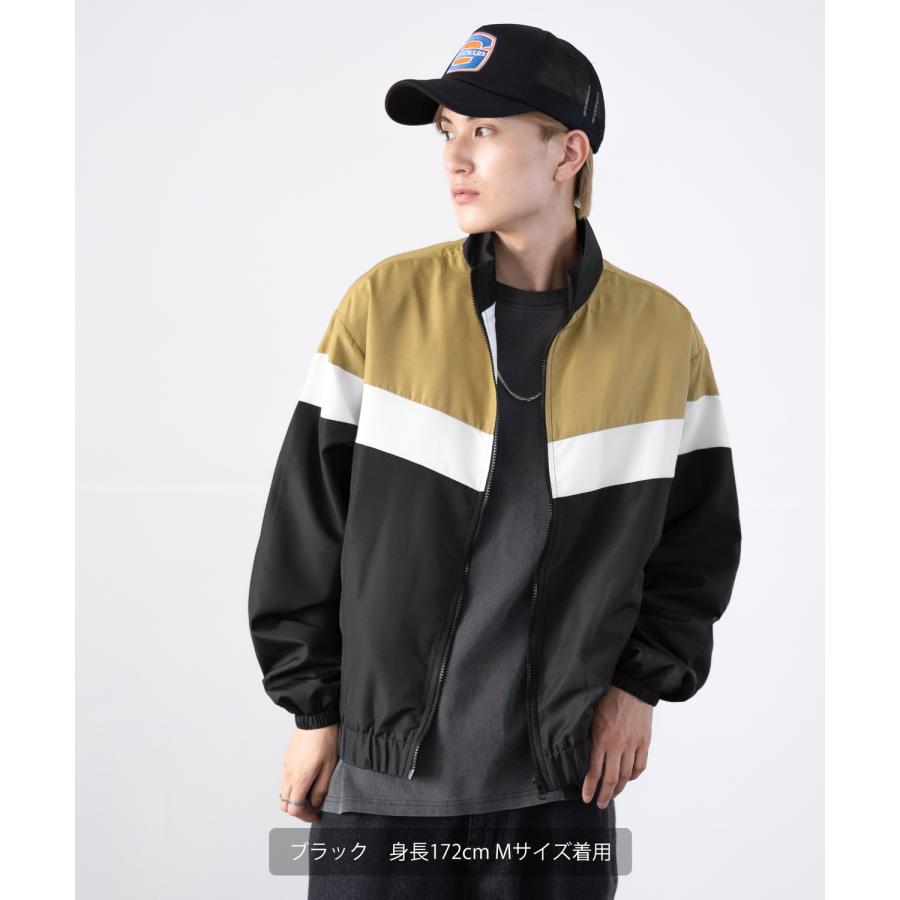 スタンドジャケット メンズ SIDEWAY STANCE サイドウェイスタンス 裏トリコット ジップアップ ブルゾン アメカジ スケーター ストリート 古着MIX 韓国 | improves | 16