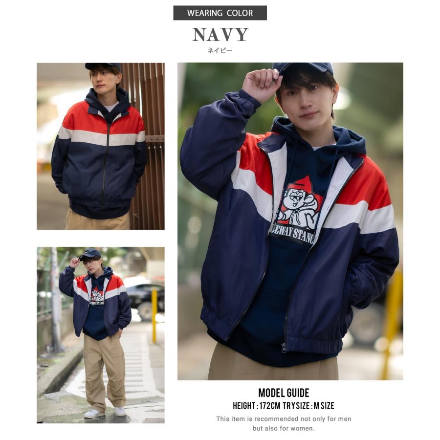 スタンドジャケット メンズ SIDEWAY STANCE サイドウェイスタンス 裏トリコット ジップアップ ブルゾン アメカジ スケーター ストリート 古着MIX 韓国 | improves | 18