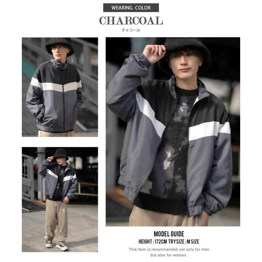 スタンドジャケット メンズ SIDEWAY STANCE サイドウェイスタンス 裏トリコット ジップアップ ブルゾン アメカジ スケーター ストリート 古着MIX 韓国 | improves | 05