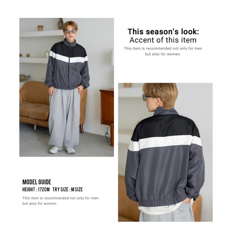 スタンドジャケット メンズ SIDEWAY STANCE サイドウェイスタンス 裏トリコット ジップアップ ブルゾン アメカジ スケーター ストリート 古着MIX 韓国 | improves | 06