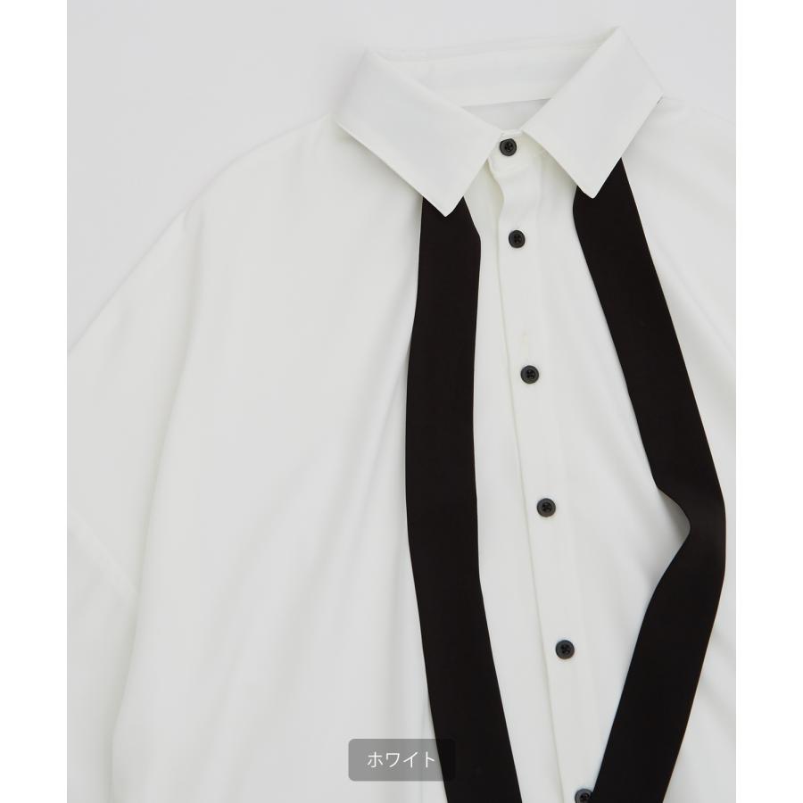 半袖シャツ メンズ ネクタイ レギュラーカラーシャツ 半端袖 シンプル ベーシック アメカジ カジュアル スケーター ストリート 古着MIX 韓国 | improves | 19