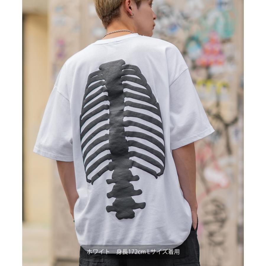 半袖Tシャツ メンズ SIDEWAY STANCE サイドウェイスタンス ボーン 発泡プリント カットソー アメカジ スケーター ストリート 古着MIX 韓国 | improves | 09