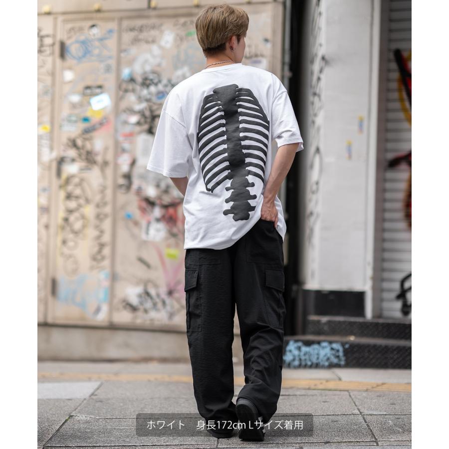 半袖Tシャツ メンズ SIDEWAY STANCE サイドウェイスタンス ボーン 発泡プリント カットソー アメカジ スケーター ストリート 古着MIX 韓国 | improves | 11