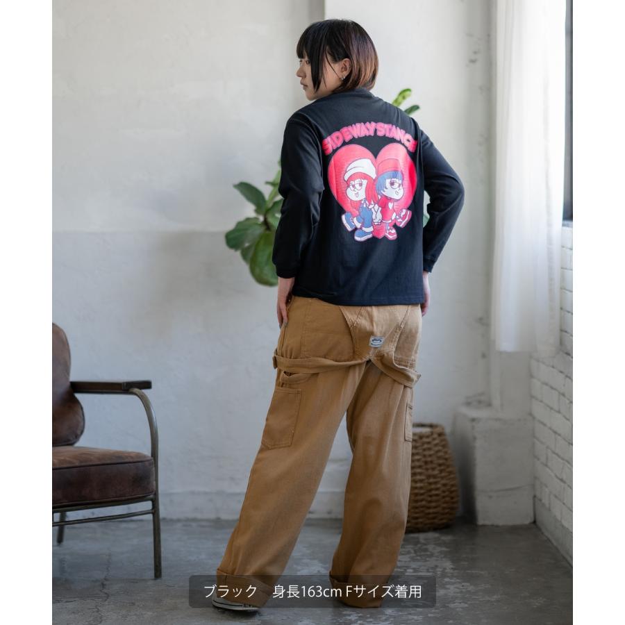 長袖Tシャツ レディース SIDEWAY STANCE サイドウェイスタンス オリジナル ハートガール グラフィック ロンT カットソー アメカジ スケーター ストリート | improves | 06