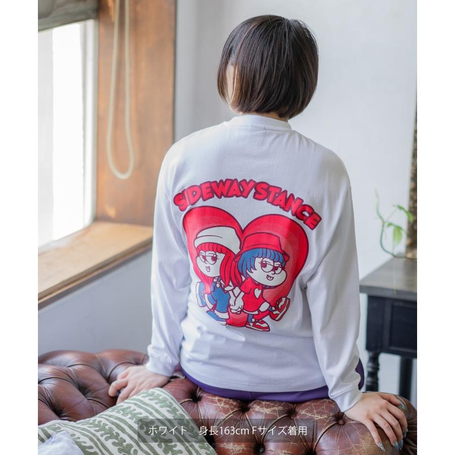 長袖Tシャツ レディース SIDEWAY STANCE サイドウェイスタンス オリジナル ハートガール グラフィック ロンT カットソー アメカジ スケーター ストリート | improves | 09