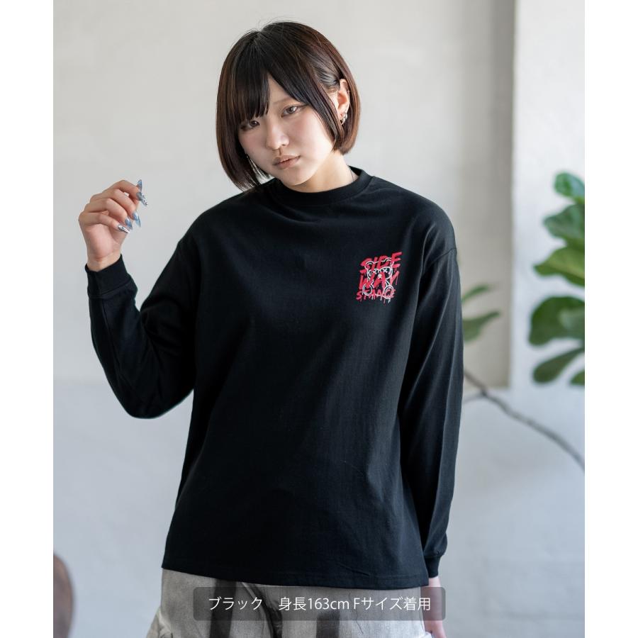 長袖Tシャツ レディース SIDEWAY STANCE サイドウェイスタンス オリジナル ペンキベア グラフィック ロンT カットソー アメカジ スケーター ストリート | improves | 03
