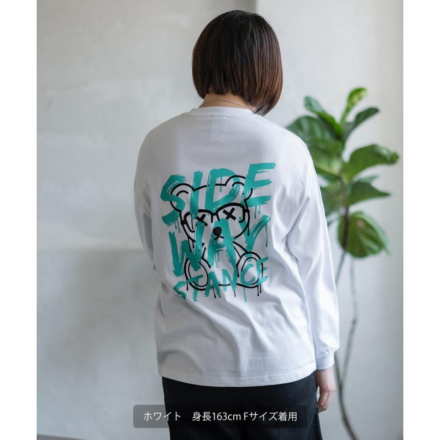 長袖Tシャツ レディース SIDEWAY STANCE サイドウェイスタンス オリジナル ペンキベア グラフィック ロンT カットソー アメカジ スケーター ストリート | improves | 09