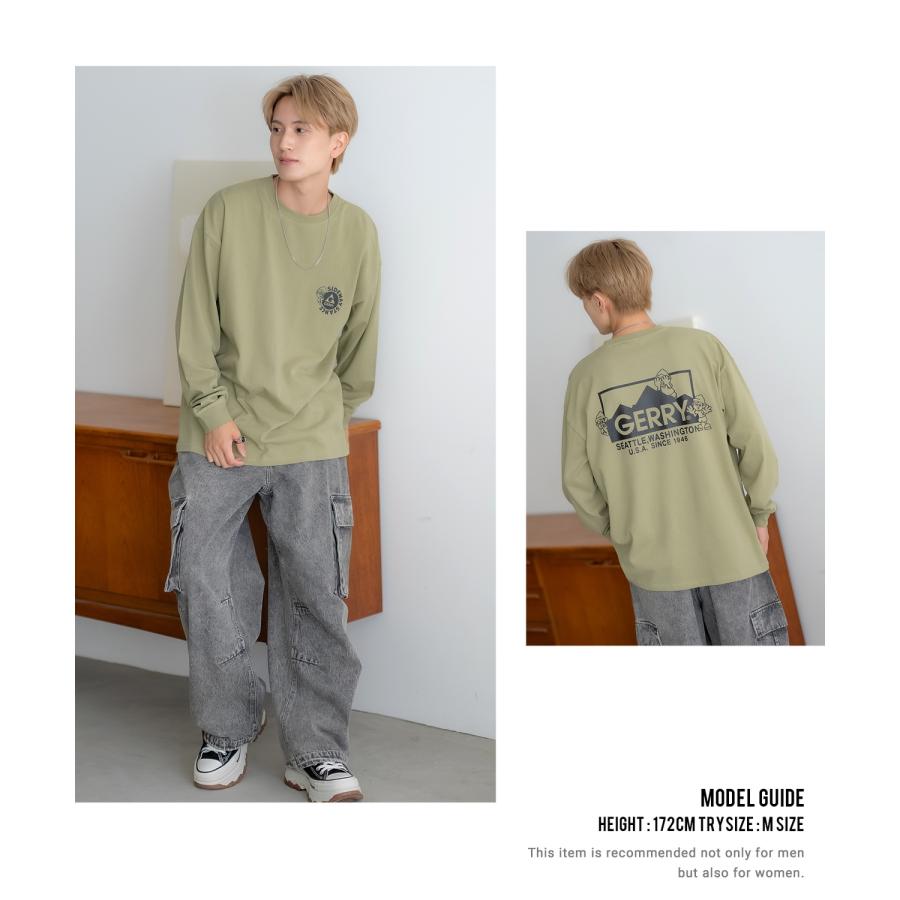 長袖Tシャツ メンズ GERRY×SIDEWAY STANCE ジェリー サイドウェイスタンス 別注 プリント ロンT ワンポイント ボックスロゴ アウトドア ストリート スケーター | GERRY | 15