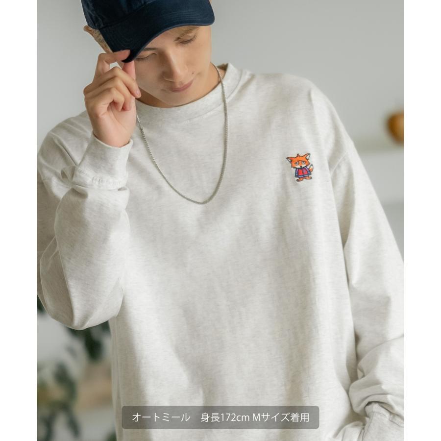 長袖Tシャツ メンズ SIDEWAY STANCE サイドウェイスタンス オリジナル ワンポイント 刺しゅう カットソー ロンT 大きめ アメカジ カジュアル スケーター | improves | 12