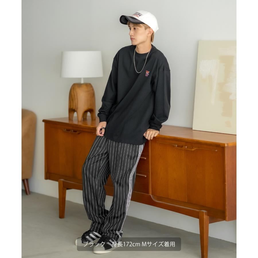 長袖Tシャツ メンズ SIDEWAY STANCE サイドウェイスタンス オリジナル ワンポイント 刺しゅう カットソー ロンT 大きめ アメカジ カジュアル スケーター | improves | 07