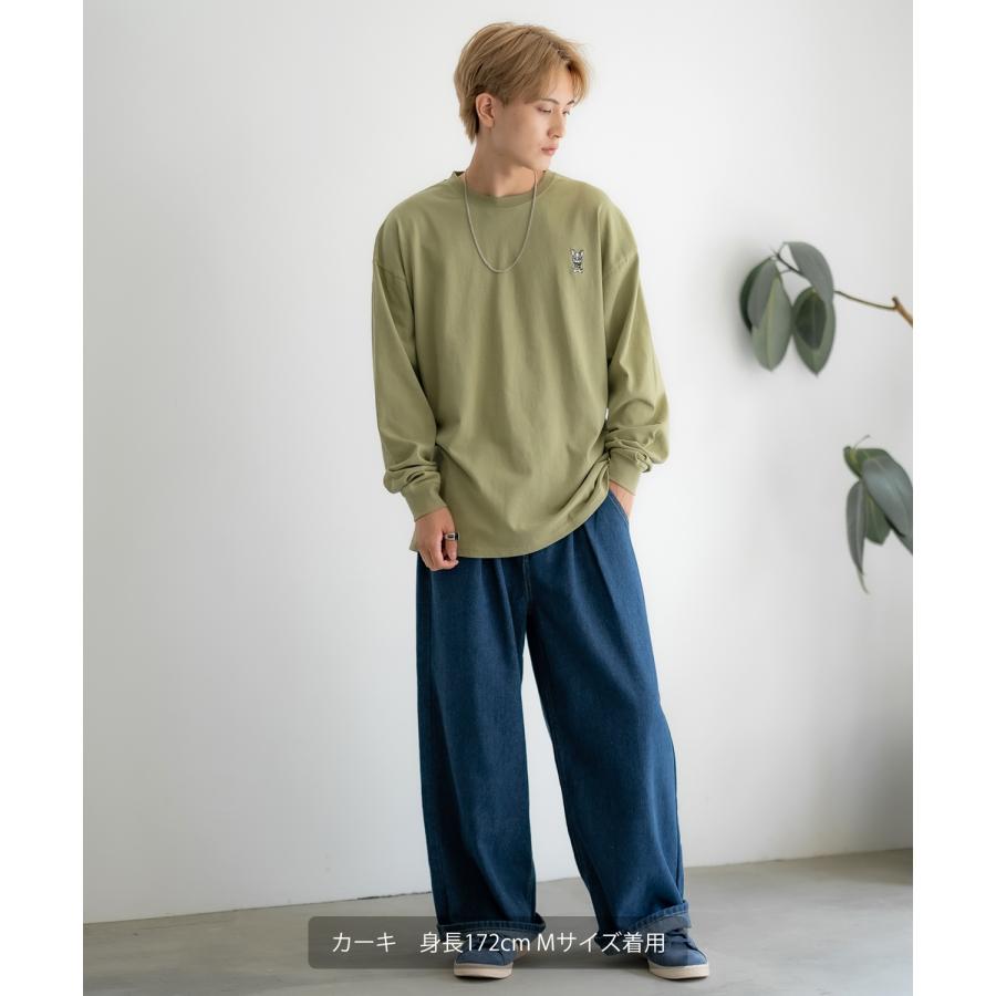 長袖Tシャツ メンズ SIDEWAY STANCE サイドウェイスタンス オリジナル ワンポイント 刺しゅう カットソー ロンT 大きめ アメカジ カジュアル スケーター | improves | 11