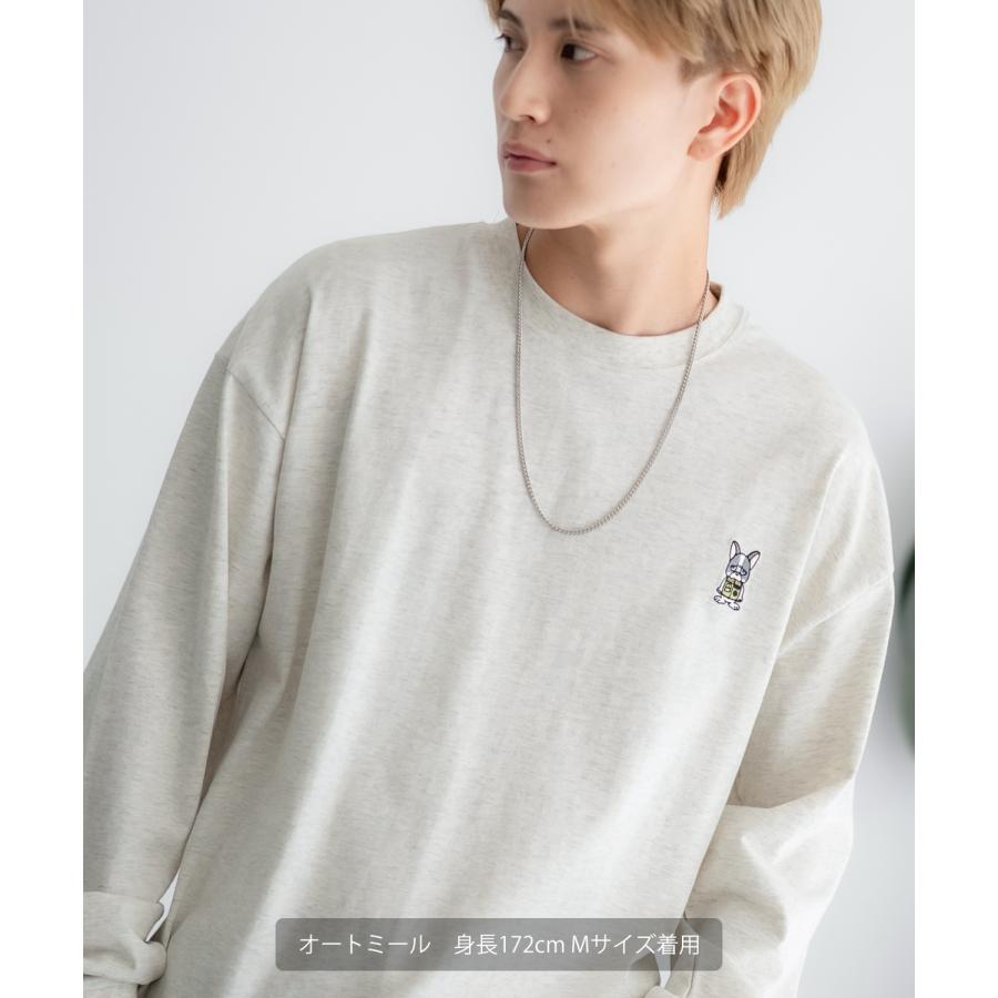 長袖Tシャツ メンズ SIDEWAY STANCE サイドウェイスタンス オリジナル ワンポイント 刺しゅう カットソー ロンT 大きめ アメカジ カジュアル スケーター | improves | 12