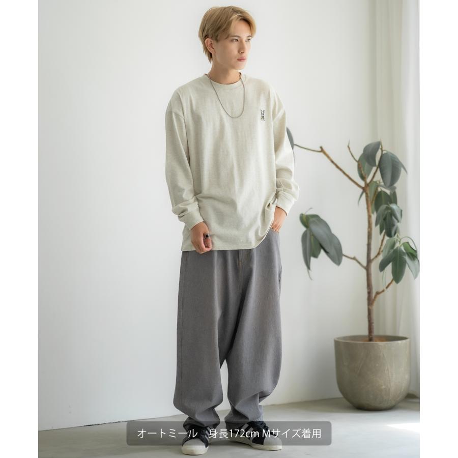 長袖Tシャツ メンズ SIDEWAY STANCE サイドウェイスタンス オリジナル ワンポイント 刺しゅう カットソー ロンT 大きめ アメカジ カジュアル スケーター | improves | 15