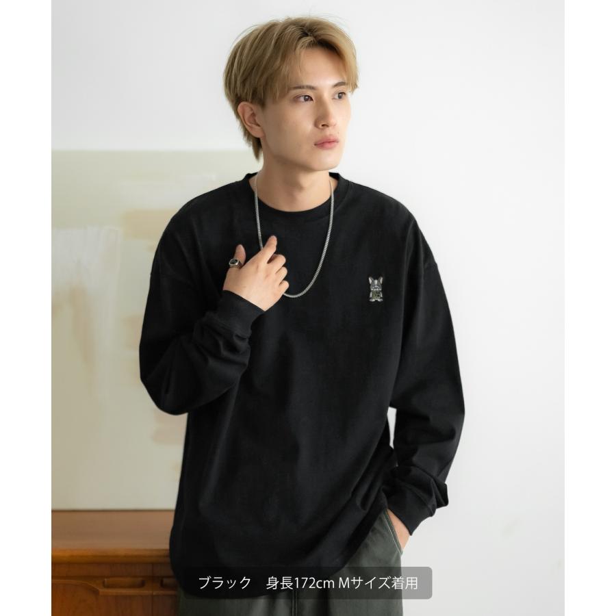 長袖Tシャツ メンズ SIDEWAY STANCE サイドウェイスタンス オリジナル ワンポイント 刺しゅう カットソー ロンT 大きめ アメカジ カジュアル スケーター | improves | 01