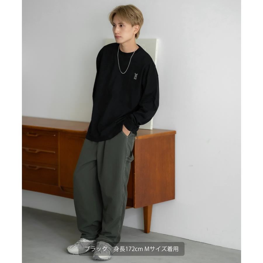 長袖Tシャツ メンズ SIDEWAY STANCE サイドウェイスタンス オリジナル ワンポイント 刺しゅう カットソー ロンT 大きめ アメカジ カジュアル スケーター | improves | 03