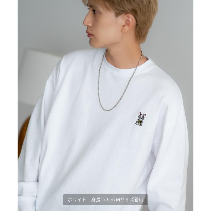 長袖Tシャツ メンズ SIDEWAY STANCE サイドウェイスタンス オリジナル ワンポイント 刺しゅう カットソー ロンT 大きめ アメカジ カジュアル スケーター | improves | 04