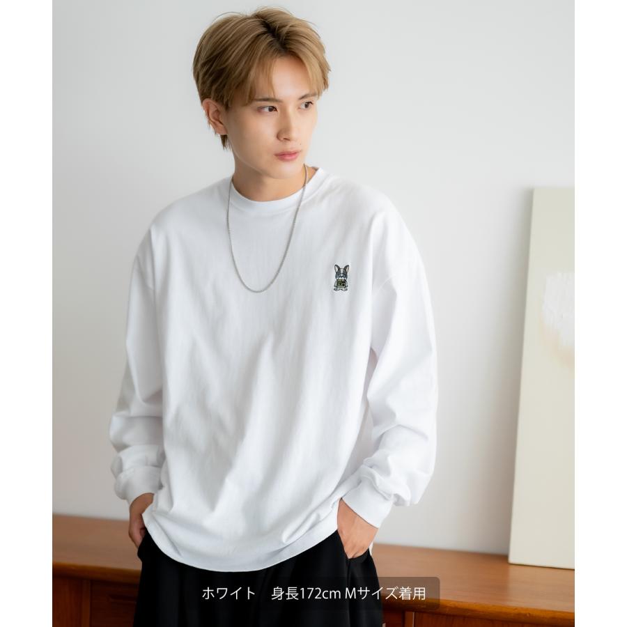 長袖Tシャツ メンズ SIDEWAY STANCE サイドウェイスタンス オリジナル ワンポイント 刺しゅう カットソー ロンT 大きめ アメカジ カジュアル スケーター | improves | 05