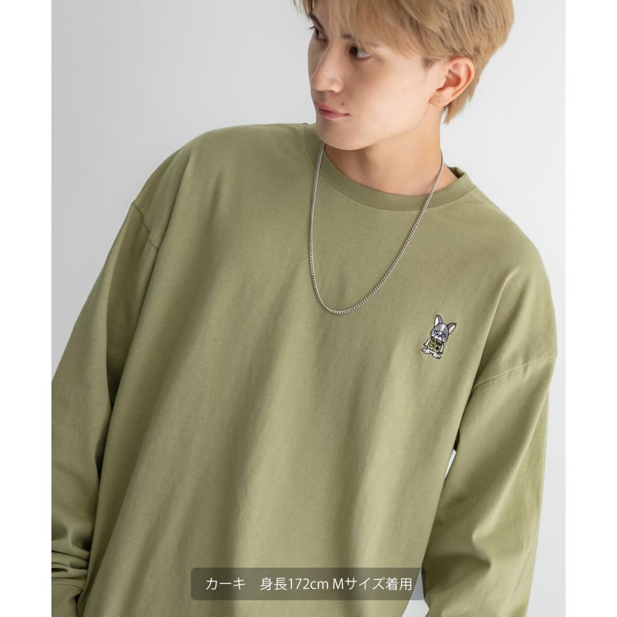 長袖Tシャツ メンズ SIDEWAY STANCE サイドウェイスタンス オリジナル ワンポイント 刺しゅう カットソー ロンT 大きめ アメカジ カジュアル スケーター | improves | 09