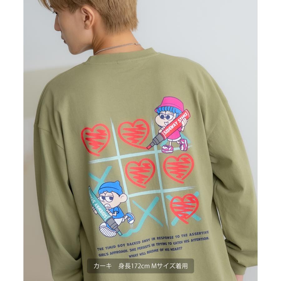 長袖Tシャツ メンズ SIDEWAY STANCE サイドウェイスタンス マルバツプリント カットソー ロンT 大きめ アメカジ カジュアル スケーター ストリート 古着MIX 韓国 | improves | 14