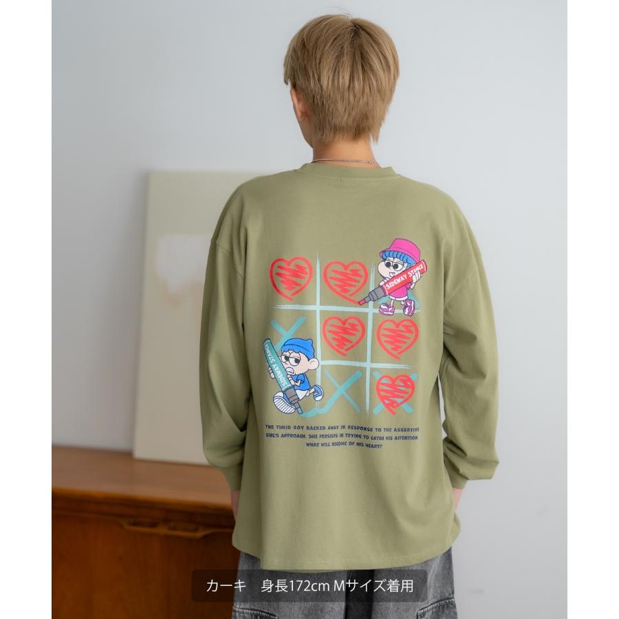 長袖Tシャツ メンズ SIDEWAY STANCE サイドウェイスタンス マルバツプリント カットソー ロンT 大きめ アメカジ カジュアル スケーター ストリート 古着MIX 韓国 | improves | 15