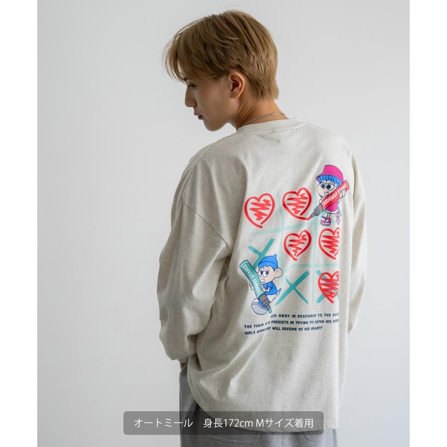 長袖Tシャツ メンズ SIDEWAY STANCE サイドウェイスタンス マルバツプリント カットソー ロンT 大きめ アメカジ カジュアル スケーター ストリート 古着MIX 韓国 | improves | 19