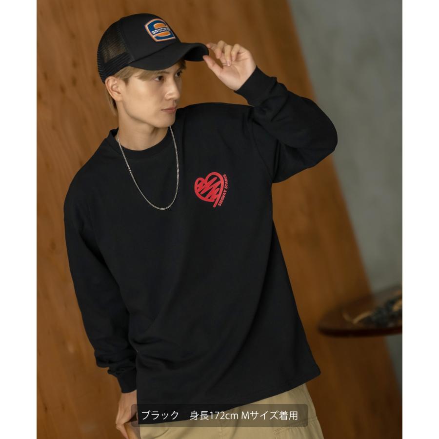 長袖Tシャツ メンズ SIDEWAY STANCE サイドウェイスタンス マルバツプリント カットソー ロンT 大きめ アメカジ カジュアル スケーター ストリート 古着MIX 韓国 | improves | 05