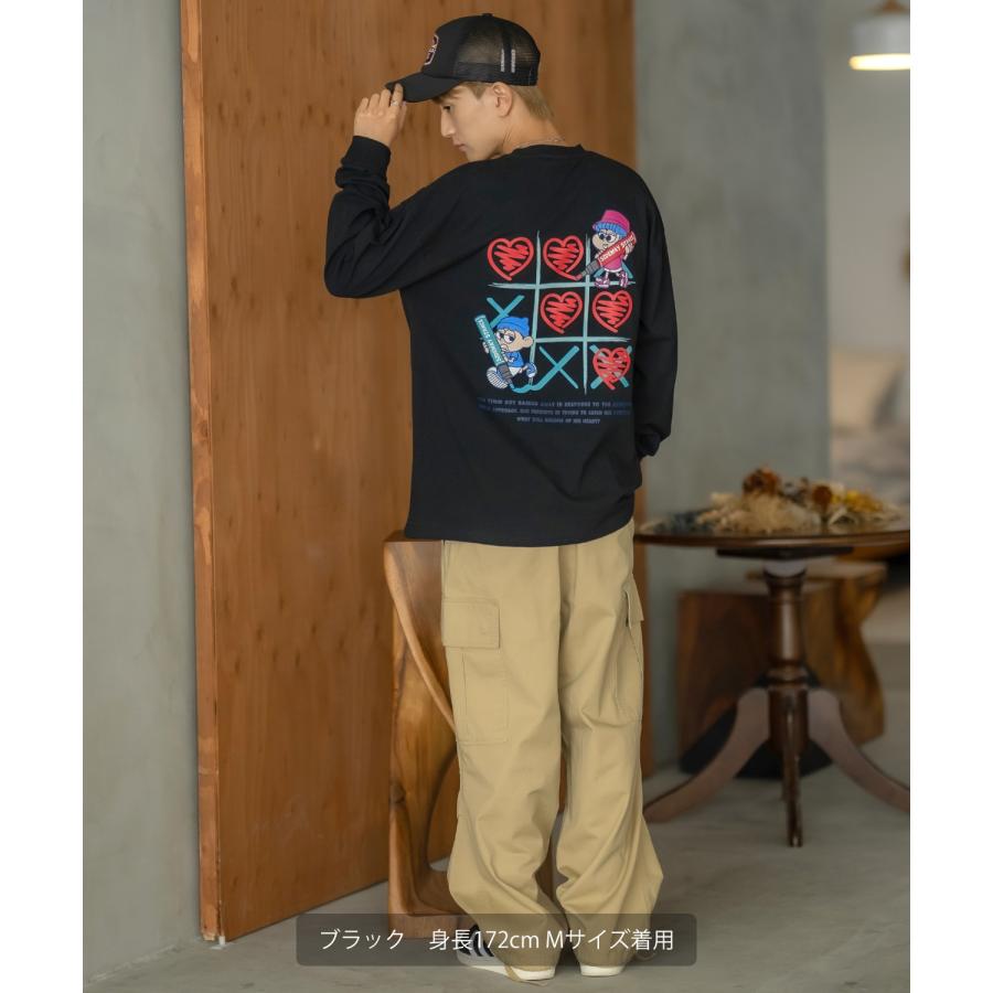 長袖Tシャツ メンズ SIDEWAY STANCE サイドウェイスタンス マルバツプリント カットソー ロンT 大きめ アメカジ カジュアル スケーター ストリート 古着MIX 韓国 | improves | 08