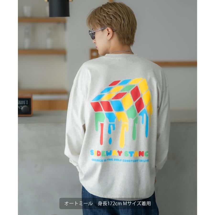 長袖Tシャツ メンズ SIDEWAY STANCE サイドウェイスタンス ドリップキューブ カットソー ロンT 大きめ アメカジ カジュアル スケーター ストリート 古着MIX 韓国 | improves | 14