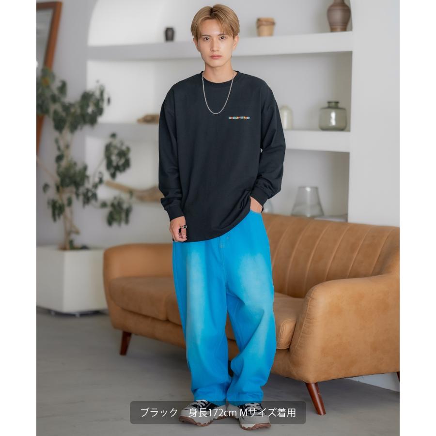 長袖Tシャツ メンズ SIDEWAY STANCE サイドウェイスタンス ドリップキューブ カットソー ロンT 大きめ アメカジ カジュアル スケーター ストリート 古着MIX 韓国 | improves | 11