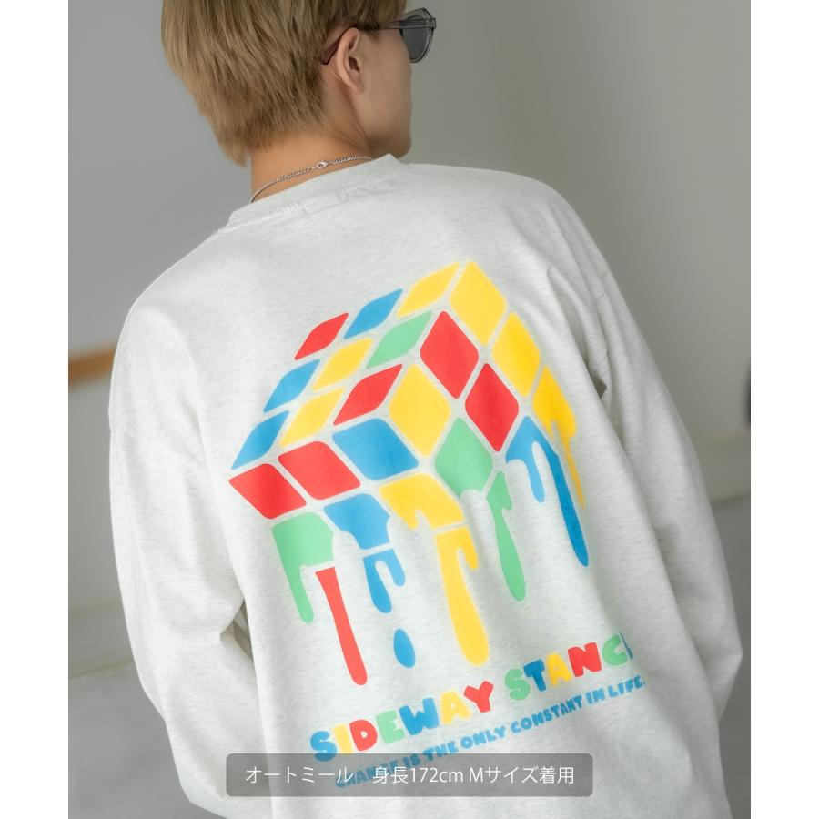 長袖Tシャツ メンズ SIDEWAY STANCE サイドウェイスタンス ドリップキューブ カットソー ロンT 大きめ アメカジ カジュアル スケーター ストリート 古着MIX 韓国 | improves | 13