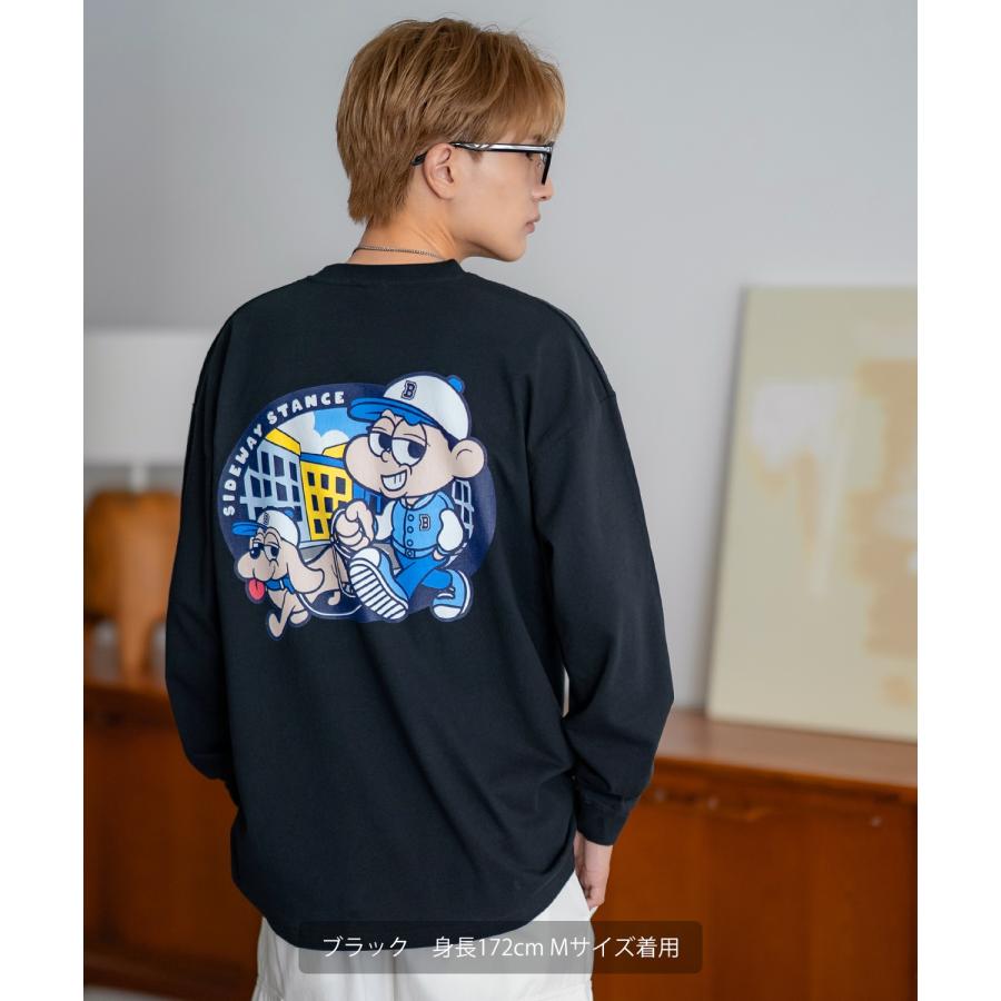 長袖Tシャツ メンズ SIDEWAY STANCE サイドウェイスタンス ストロールボーイ カットソー ロンT 大きめ アメカジ カジュアル スケーター ストリート 古着MIX 韓国 | improves | 06