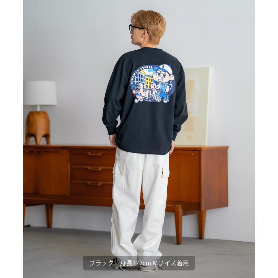 長袖Tシャツ メンズ SIDEWAY STANCE サイドウェイスタンス ストロールボーイ カットソー ロンT 大きめ アメカジ カジュアル スケーター ストリート 古着MIX 韓国 | improves | 08