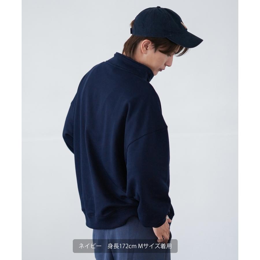 トレーナー メンズ SIDEWAY STANCE サイドウェイスタンス オリジナルプリント スウェットハーフジップ ゲームシャツ オーバーサイズ スケーター ストリート 韓国 | improves | 13