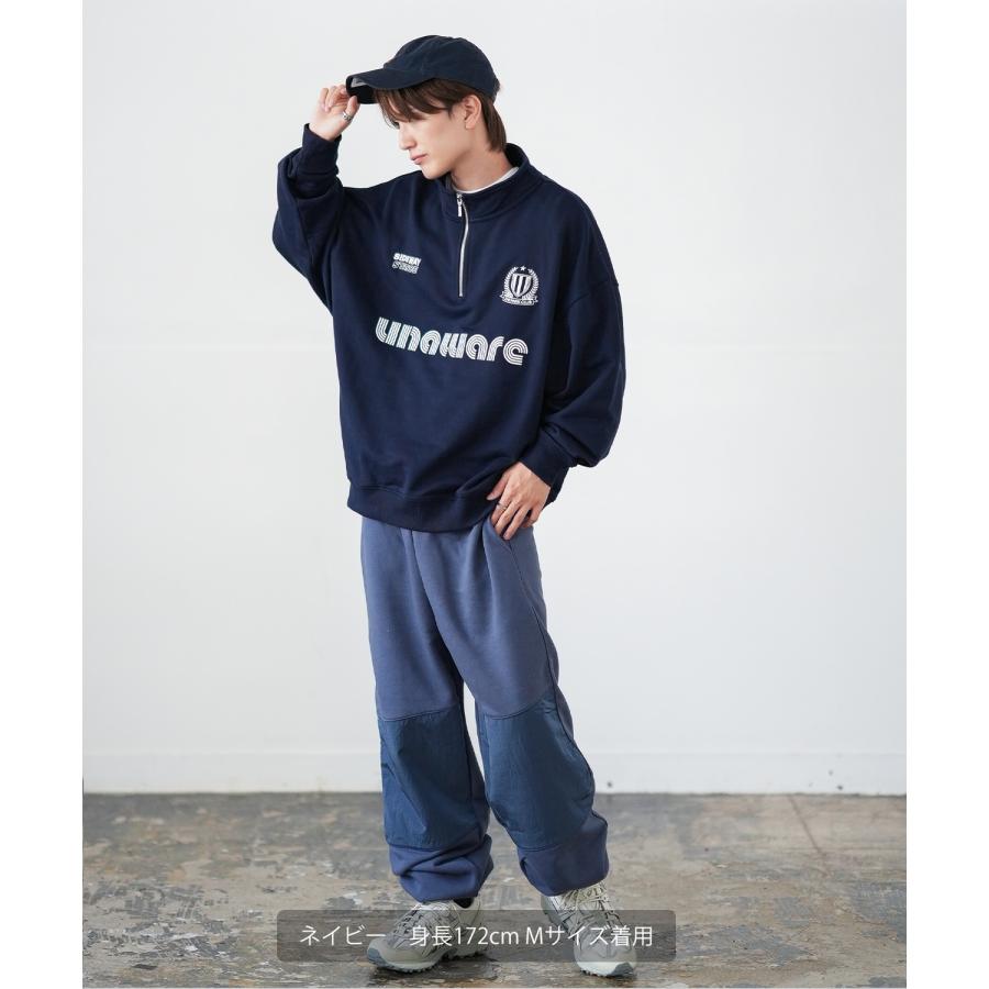 トレーナー メンズ SIDEWAY STANCE サイドウェイスタンス オリジナルプリント スウェットハーフジップ ゲームシャツ オーバーサイズ スケーター ストリート 韓国 | improves | 14