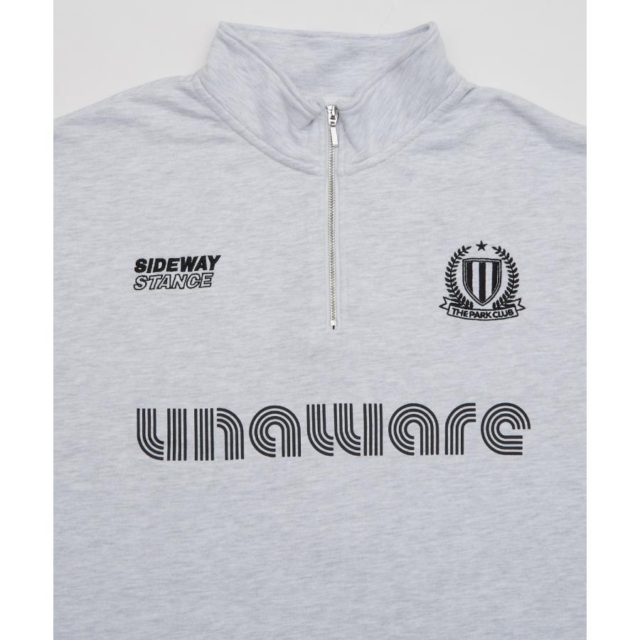 トレーナー メンズ SIDEWAY STANCE サイドウェイスタンス オリジナルプリント スウェットハーフジップ ゲームシャツ オーバーサイズ スケーター ストリート 韓国 | improves | 17