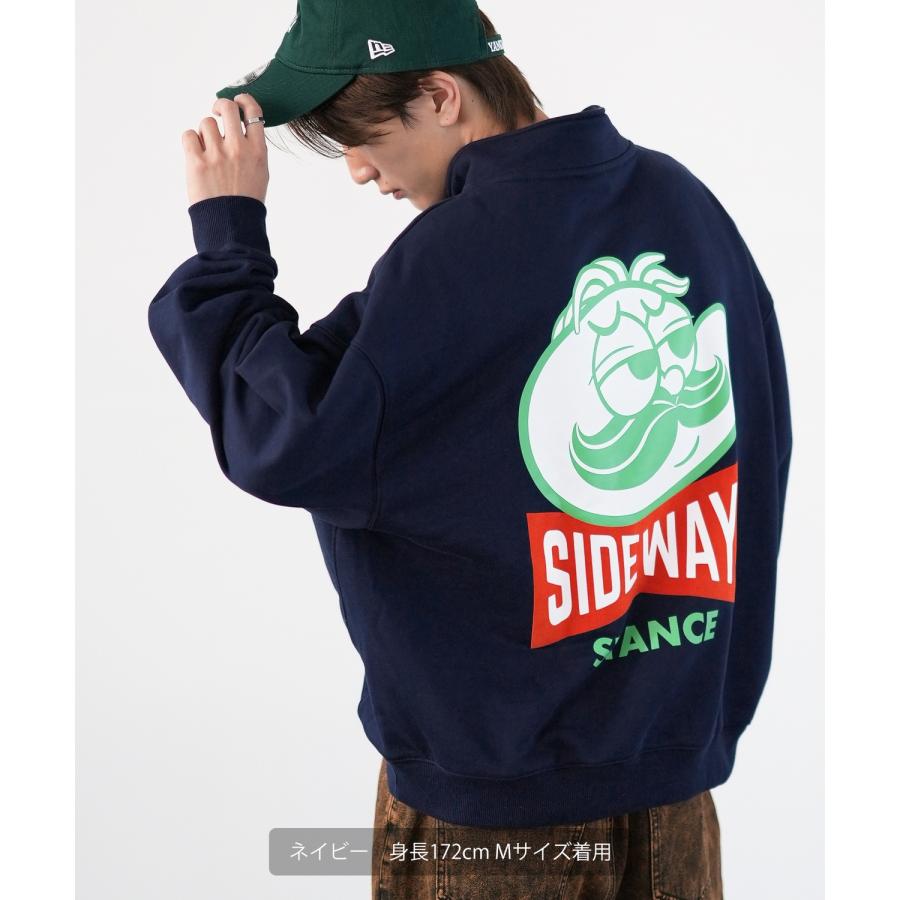 トレーナー メンズ SIDEWAY STANCE サイドウェイスタンス オリジナルプリント スウェットハーフジップ Mr.Sロゴ オーバーサイズ スケーター ストリート 韓国 | improves | 13