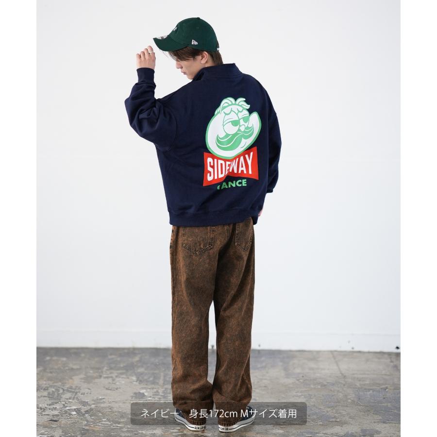 トレーナー メンズ SIDEWAY STANCE サイドウェイスタンス オリジナルプリント スウェットハーフジップ Mr.Sロゴ オーバーサイズ スケーター ストリート 韓国 | improves | 15
