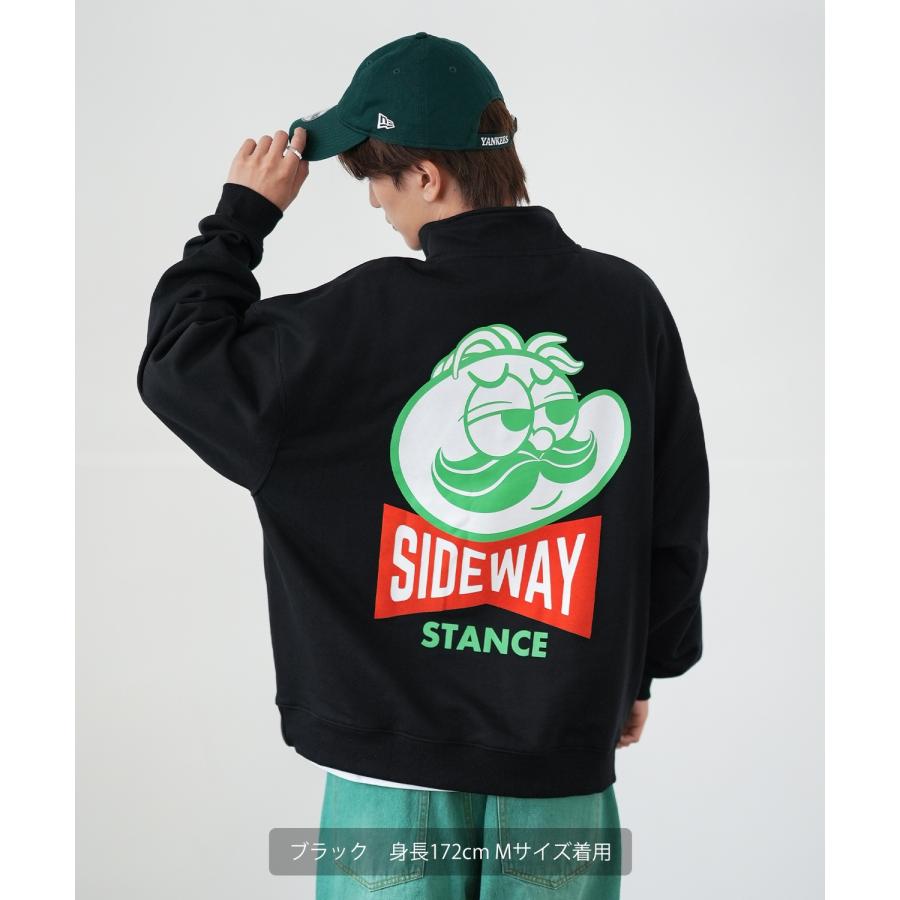 トレーナー メンズ SIDEWAY STANCE サイドウェイスタンス オリジナルプリント スウェットハーフジップ Mr.Sロゴ オーバーサイズ スケーター ストリート 韓国 | improves | 05