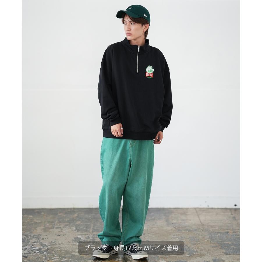 トレーナー メンズ SIDEWAY STANCE サイドウェイスタンス オリジナルプリント スウェットハーフジップ Mr.Sロゴ オーバーサイズ スケーター ストリート 韓国 | improves | 06