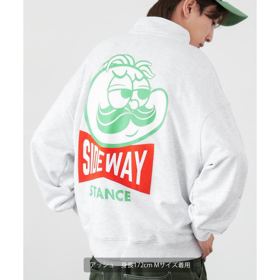トレーナー メンズ SIDEWAY STANCE サイドウェイスタンス オリジナルプリント スウェットハーフジップ Mr.Sロゴ オーバーサイズ スケーター ストリート 韓国 | improves | 08