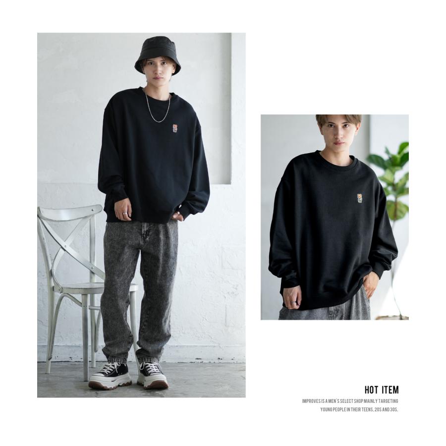 トレーナー メンズ SIDEWAY STANCE サイドウェイスタンス オリジナル ワンポイント 刺しゅう スウェットトレーナー 大きめ カジュアル スケーター ストリート | improves | 21