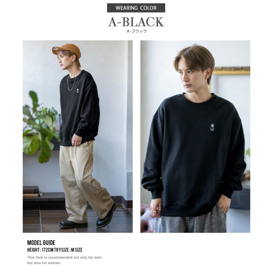 トレーナー メンズ SIDEWAY STANCE サイドウェイスタンス オリジナル ワンポイント 刺しゅう スウェットトレーナー 大きめ カジュアル スケーター ストリート | improves | 10