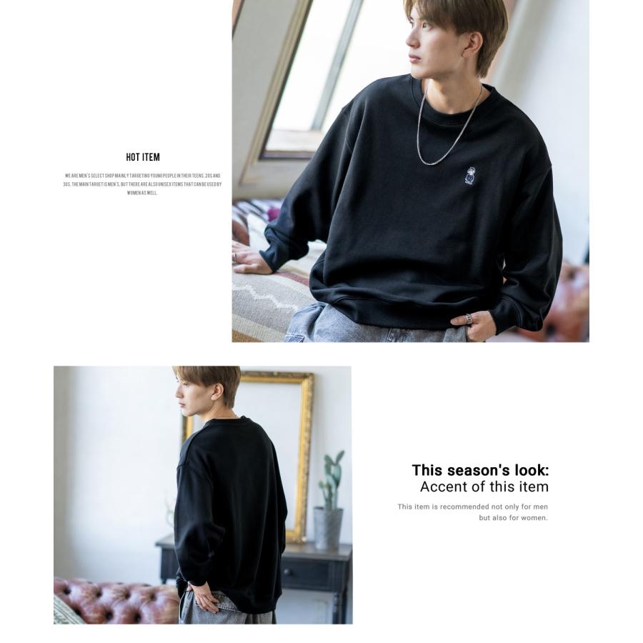 トレーナー メンズ SIDEWAY STANCE サイドウェイスタンス オリジナル ワンポイント 刺しゅう スウェットトレーナー 大きめ カジュアル スケーター ストリート | improves | 11