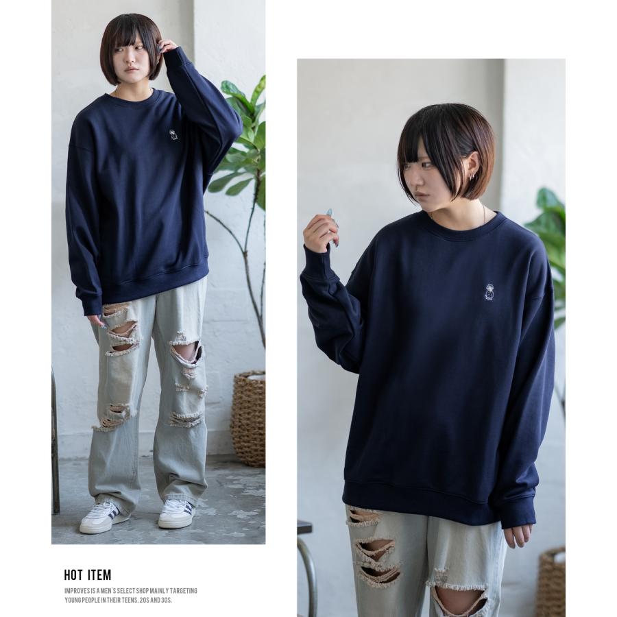 トレーナー メンズ SIDEWAY STANCE サイドウェイスタンス オリジナル ワンポイント 刺しゅう スウェットトレーナー 大きめ カジュアル スケーター ストリート | improves | 13