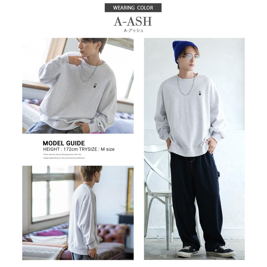 トレーナー メンズ SIDEWAY STANCE サイドウェイスタンス オリジナル ワンポイント 刺しゅう スウェットトレーナー 大きめ カジュアル スケーター ストリート | improves | 14