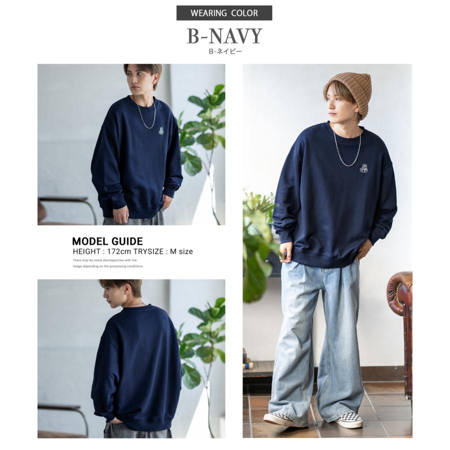 トレーナー メンズ SIDEWAY STANCE サイドウェイスタンス オリジナル ワンポイント 刺しゅう スウェットトレーナー 大きめ カジュアル スケーター ストリート | improves | 17