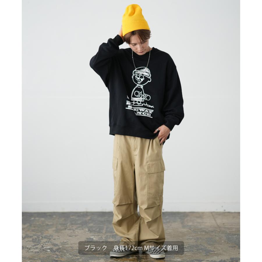トレーナー メンズ SIDEWAY STANCE サイドウェイスタンス オリジナルプリント グラフィック スウェット イラストボーイ オーバーサイズ アメカジ カジュアル | improves | 06